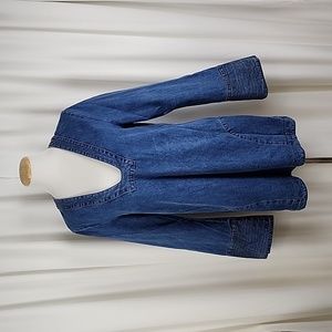 Free People Dreaming of Denim Tunic Hendrix Blue Size M